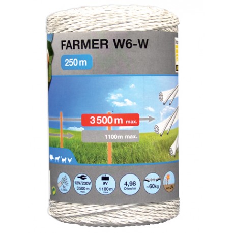 Plecionka FARMER W6-W 2,5mm/250m biała